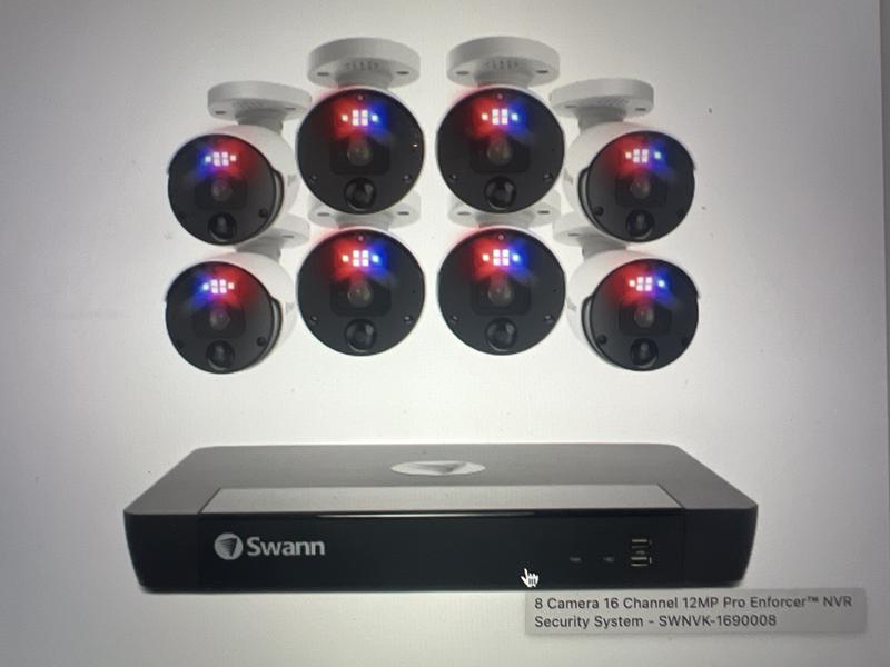 Eight camera security store system