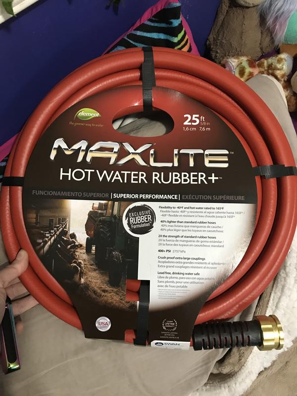 5/8-inch x 50 ft. MAXLite Red Hot Water Premium Rubber Hose