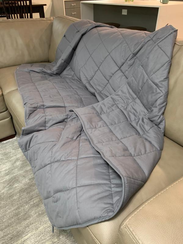 48" x 72" Sweet Home Collection Weighted Blanket in Dark Grey.