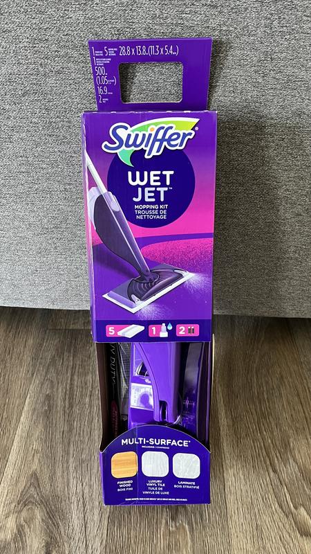 Swiffer WetJet Mopping Kit - Reinforced, Swivel Head - 2 / Carton