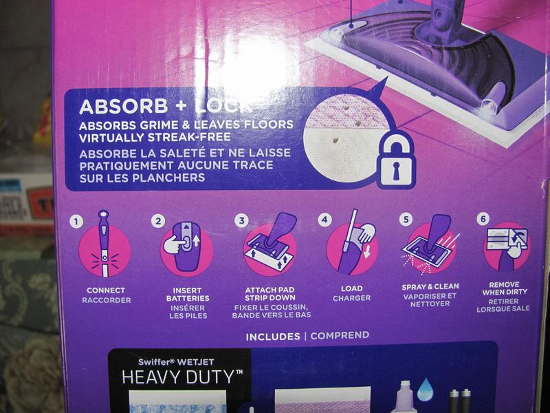 WetJet Mop Starter Kit, 46 Handle, Silver-Purple, 2-carton