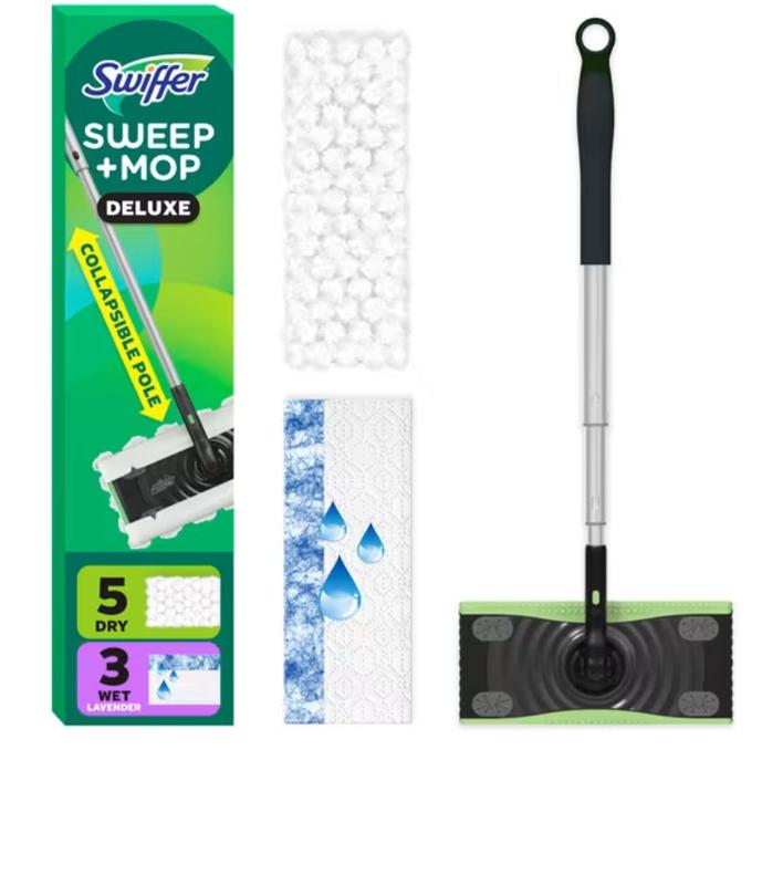 Swiffer Sweep + Mop XL, Broom & Mop Alternative, Dry & Wet Floor