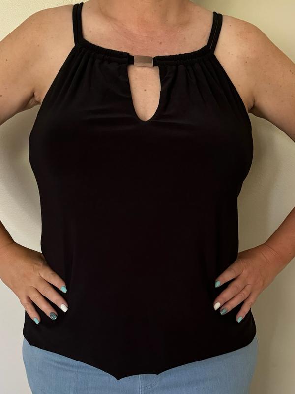 Customer photo for "Flattering, comfortable tankini top"