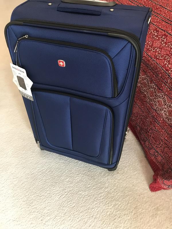 Swiss Gear 28 Spinner Expandable Luggage Escapade 3 Light Blue