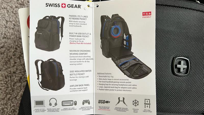 Swiss gear shop backpack usb charger