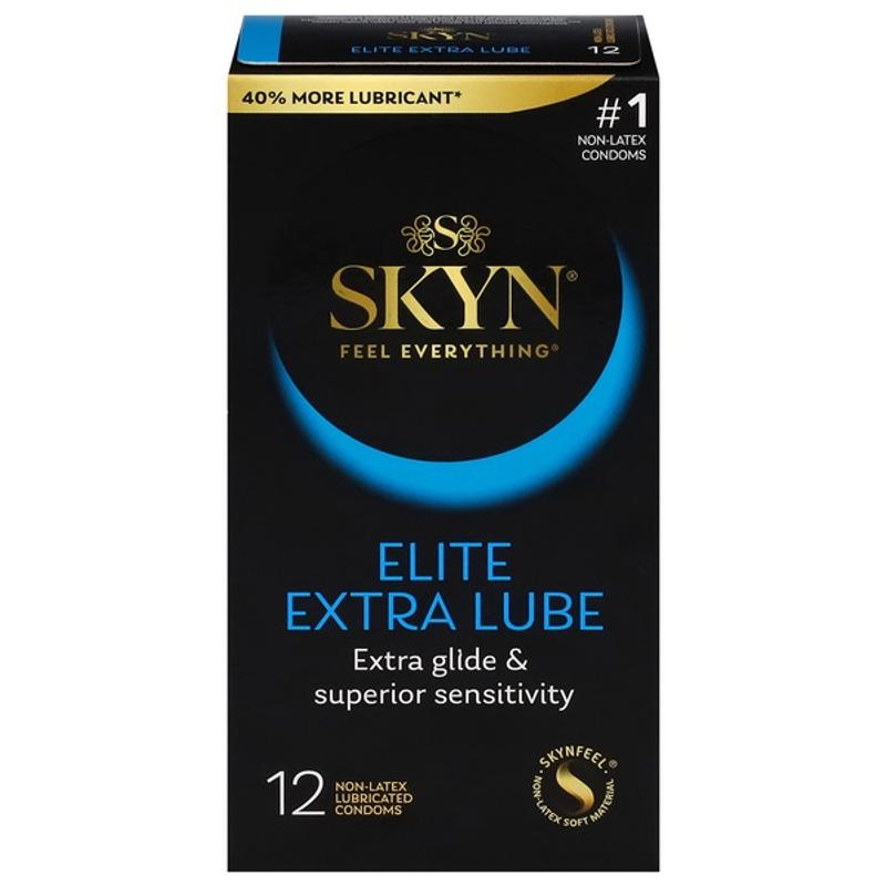 Buy SKYN Elite Extra Lube Condoms, 40% more silky, smooth lubrication.
