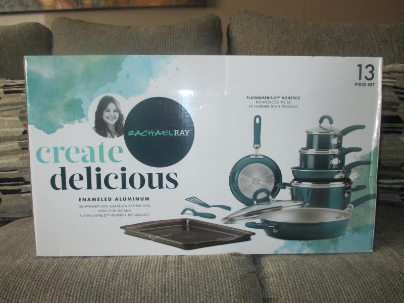 Rachael Ray 13 Piece Induction Safe Non-Stick Cookware Set - The