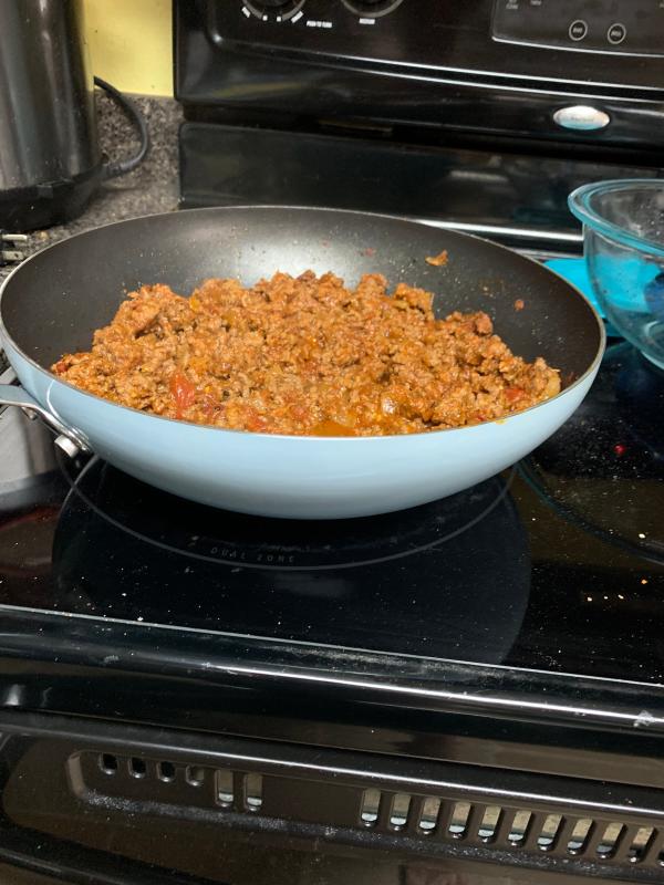 Finished meat sauce