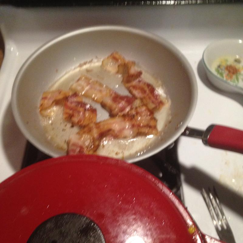 Cooking bacon was so easy.