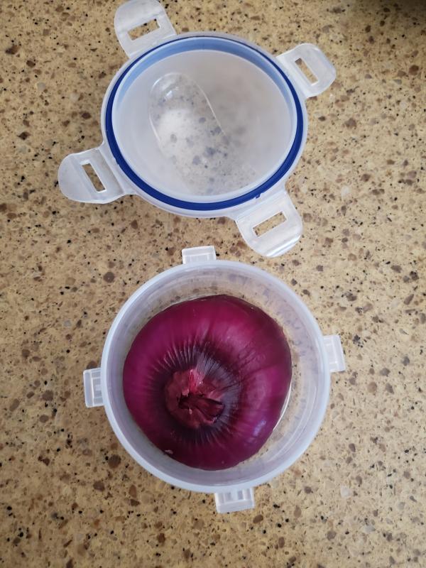 In goes half an onion