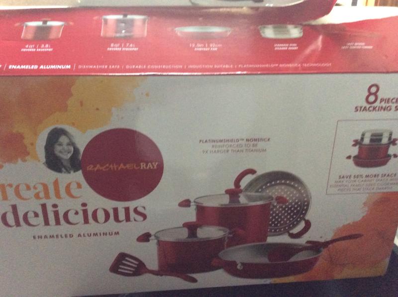 Rachael Ray 12167 Create Delicious Stackable Nonstick Cookware Set