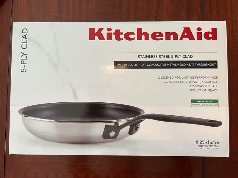KitchenAid Stainless Steel Nonstick Induction Frying Pan, 8-Inch, Brushed Stainless  Steel - Bed Bath & Beyond - 34641367