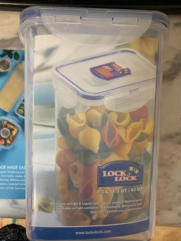 Lock & Lock Easy Essentials Pantry 5.5-Cup Rectangular Food Storage Container