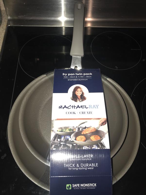 Rachael Ray 2-Piece 9 and 11 Cook + Create Aluminum Nonstick Frying Pan  Set - 14758