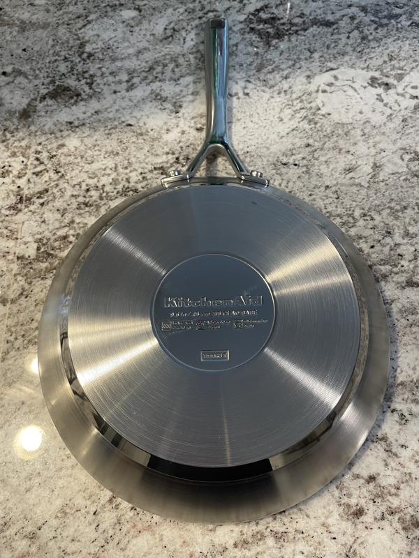 Kitchenaid Fry Pan, Nonstick, Stainless Steel, 3-Ply Base, 12 Inch