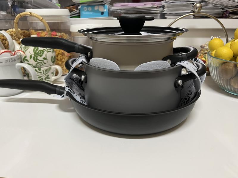 Disney Mickey Pot Frying Pan 20cm Lid Removable Handle Set of 4 ANFP2 new  F/S