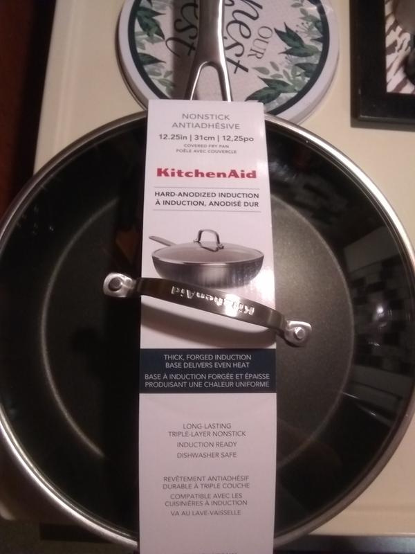 KitchenAid 12.25 Hard-Anodized Induction Fry Pan with Lid in the Cooking  Pans & Skillets department at