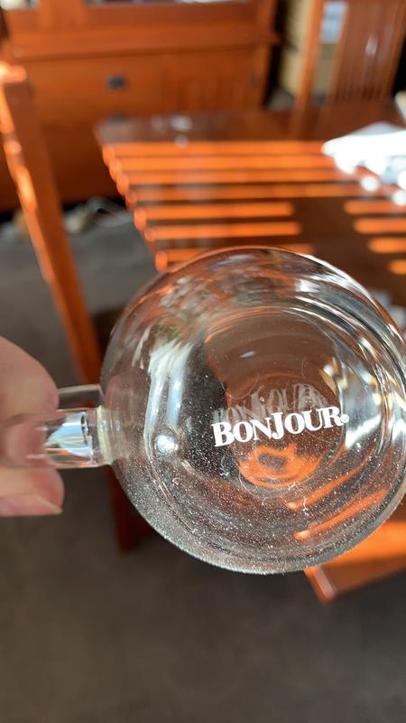 Bonjour Coffee 2-Piece Insulated Glass Cappuccino Cup Set