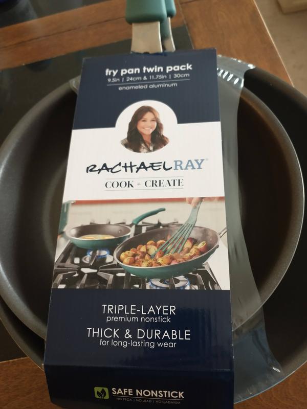 Rachael Ray Create Delicious Skillet, Deep, Enameled Aluminum, Twin Pack - 2 skillets