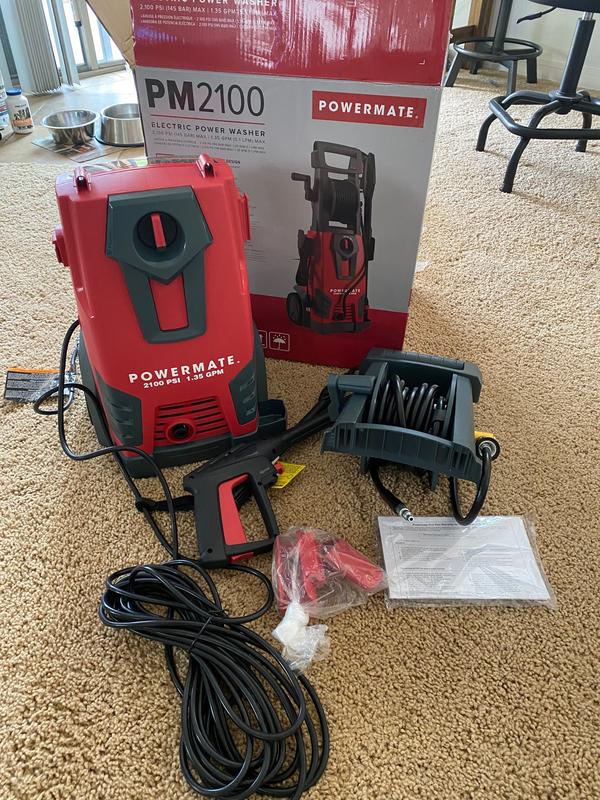 Powermate 2100 PSI 1.35 GPM Electric Pressure Washer