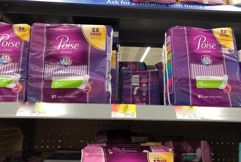 Poise Incontinence Panty Liners For Women, Very Light Absorbency