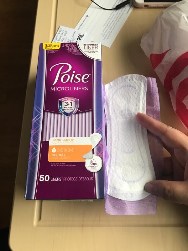 Poise Incontinence Microliners For Women, Lightest Absorbency