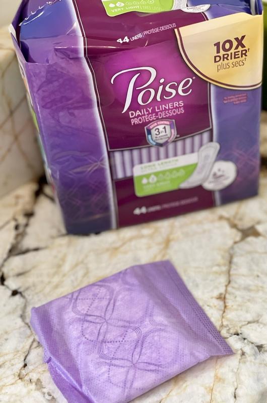 Poise Daily Liners Incontinence Liners - Very Light Absorbency - Long - 44s
