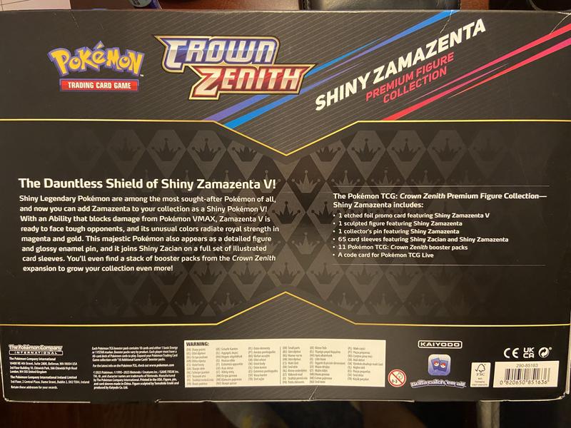 Pokemon Crown Zenith Shiny Zacian V Premium Figure Collection NEW