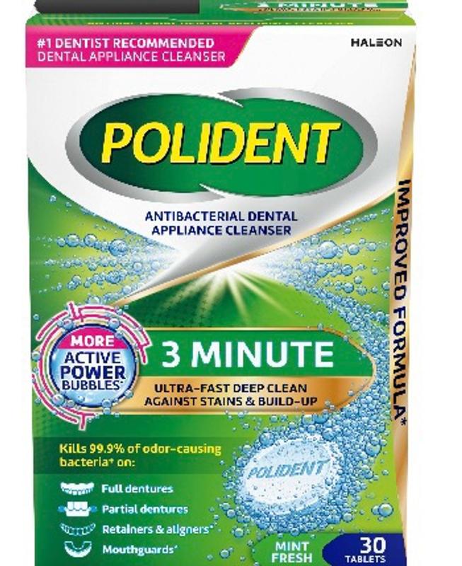 Polident freshcleanse 9本 Polident 3 Minute Dental Appliance Cleanser | Polident