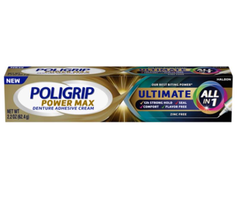 Poligrip Power Max Ultimate All-in-1 Denture Adhesive