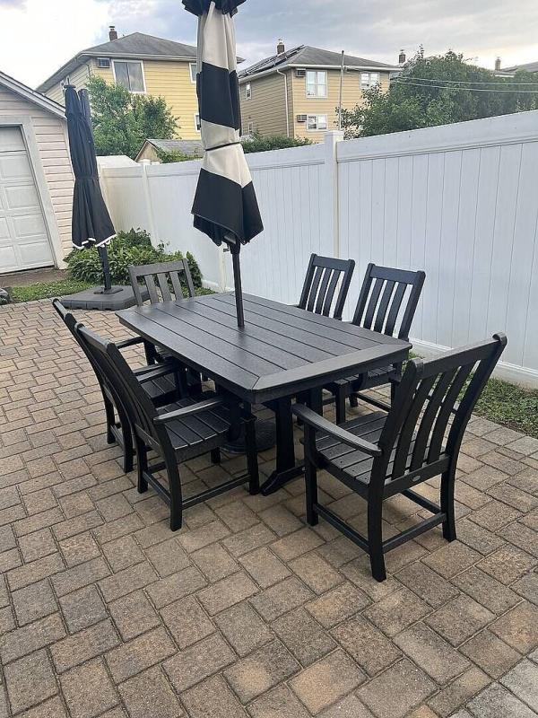 POLYWOOD Vineyard 7-Piece Dining Set - Teak : BBQGuys