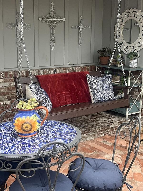 POLYWOOD Vineyard 3-person Slate Grey Plastic Outdoor Swing