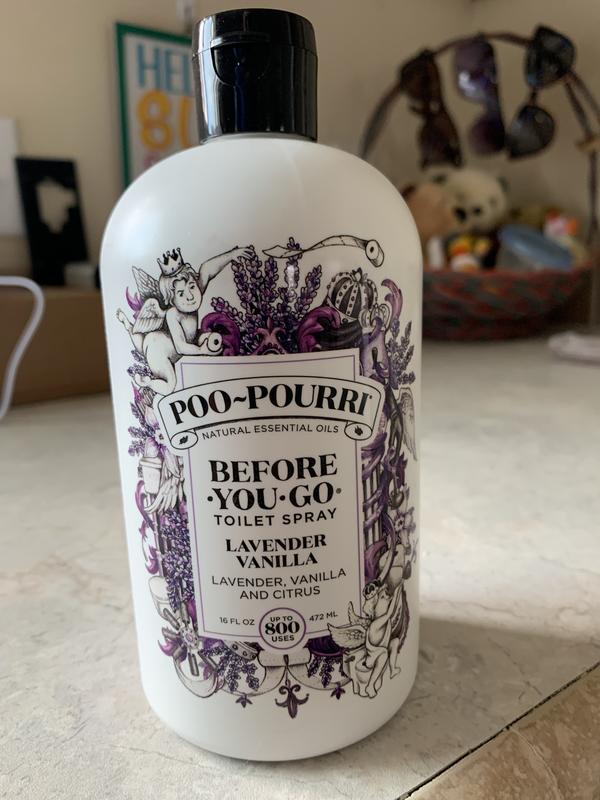 Poo Pourri lavendar vanilla 16 oz and 5 2oz hot bottles