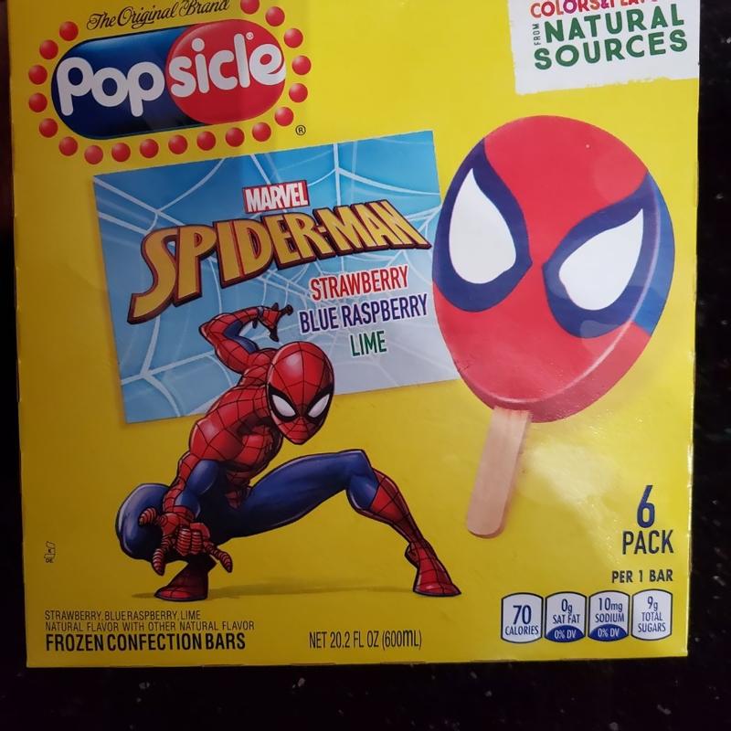 Popsicle Marvel Spider Man Frozen Confection 6 Ct 28 Fl Oz City Market