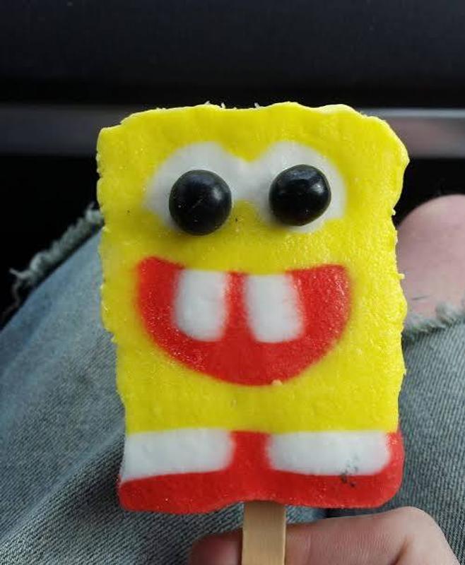 Popsicle SpongeBob SquarePants Bar Fruity Ice Cream Pop Cotton