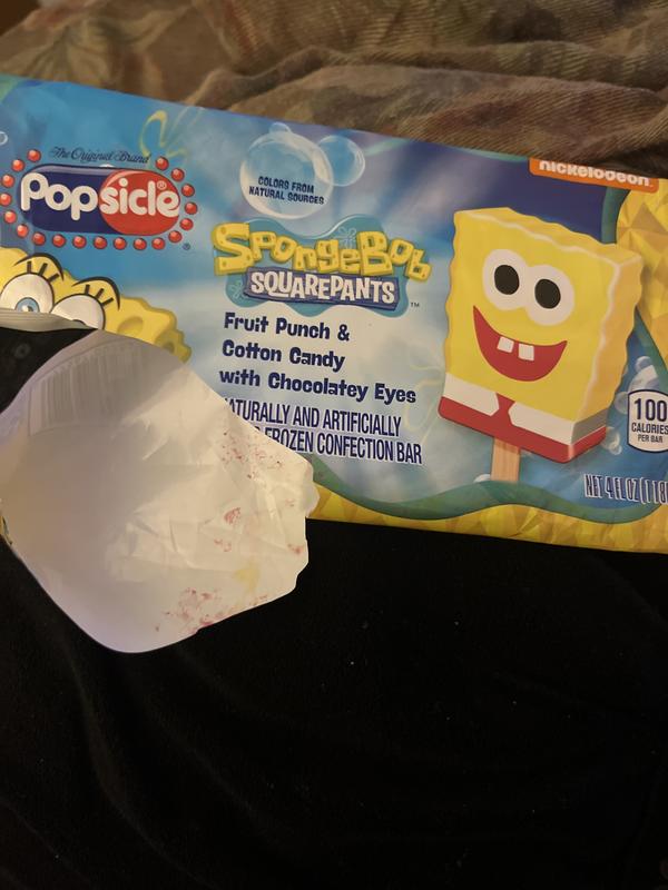 Popsicle SpongeBob SquarePants Bar Fruity Ice Cream Pop Cotton