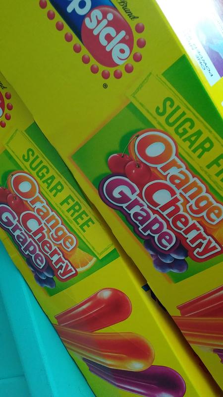 Popsicle Sugar Free Orange Cherry Grape Ice Pops