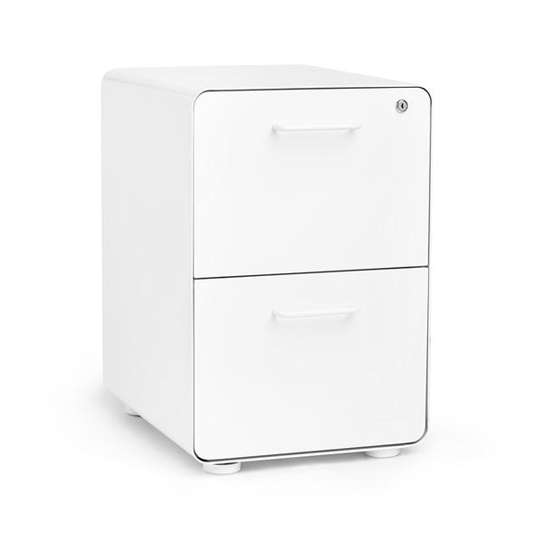 White Stow 2 Drawer File Cabinet Rolling Poppin