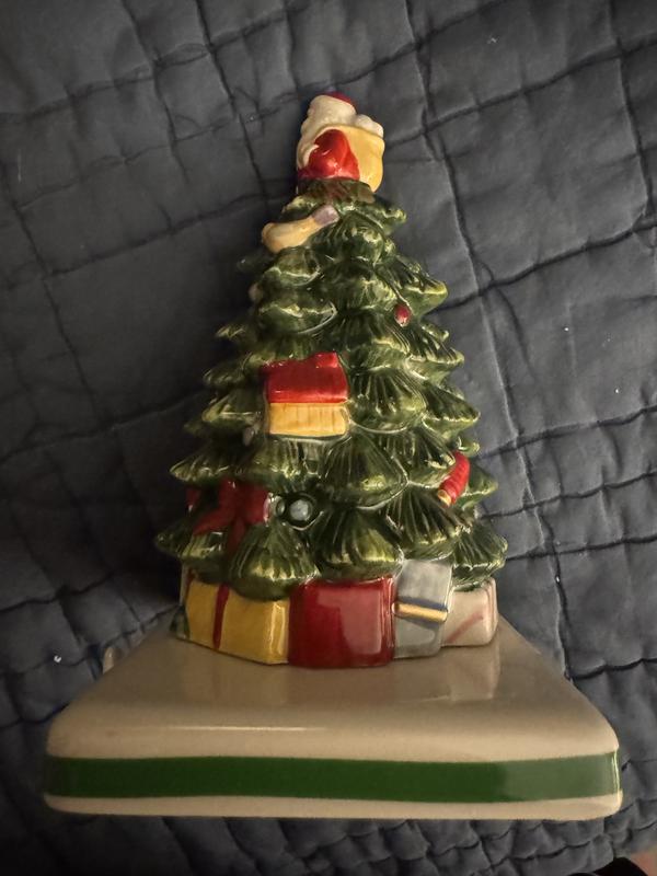 Santa and the Christmas tree.