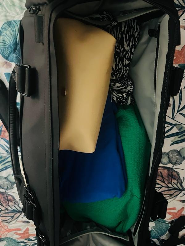 Customer photo for "Good for a younger, strong person and will fit a week’s worth of clothes"