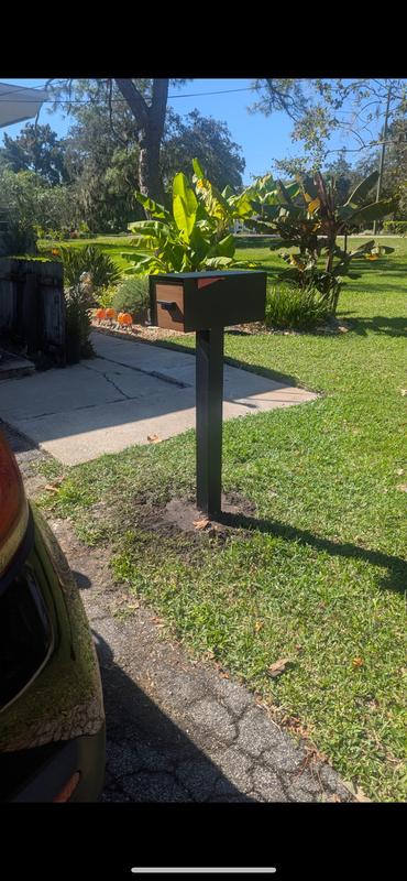 Post & Porch Post-Mounted Mailboxes 4 x 4 Black Steel Flat Mount ...