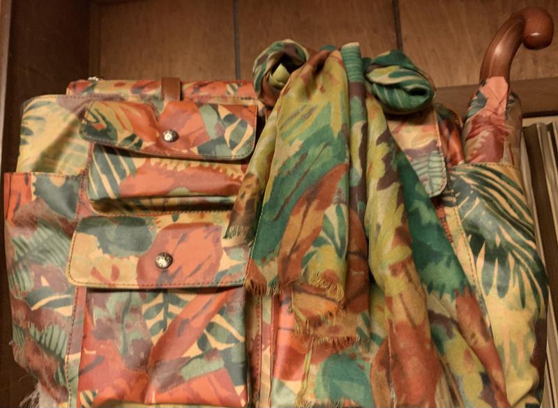 The scarf makes my travel tote beautiful and feminine.