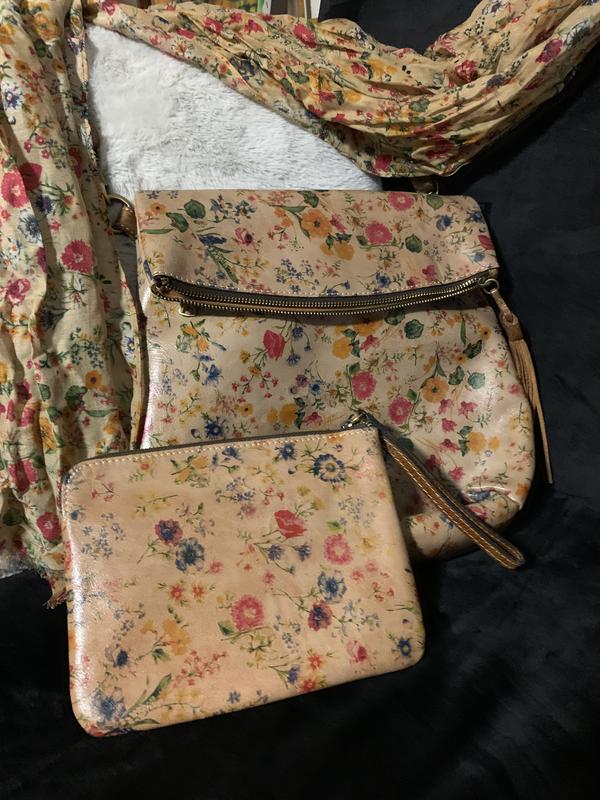 The Luzille backpack and Cassini wristlet and scarf