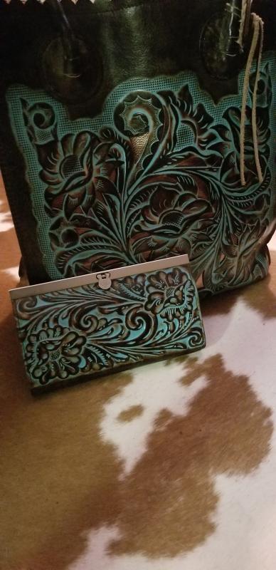 PATRICIA NASH MORETTO TOOLED cheapest TURQUOISE L