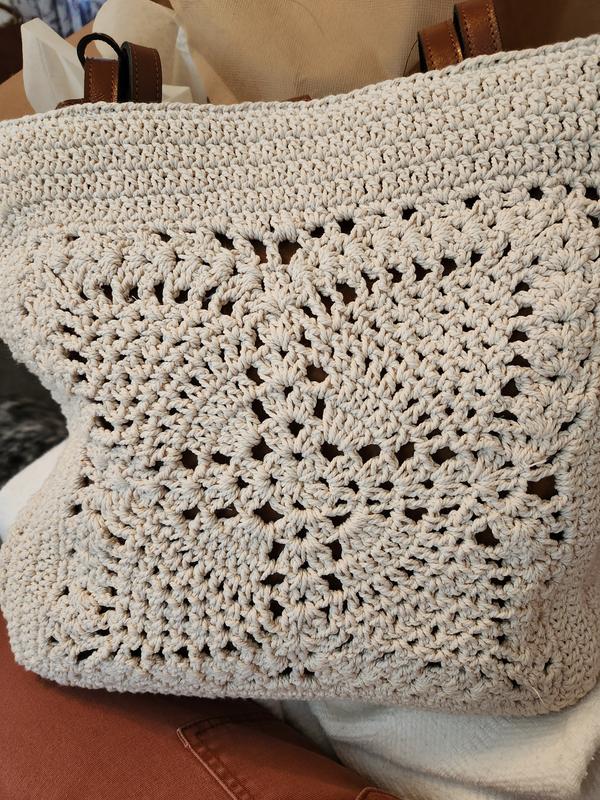 Patricia Nash Geraldine Crochet Hobo Bag - Natural