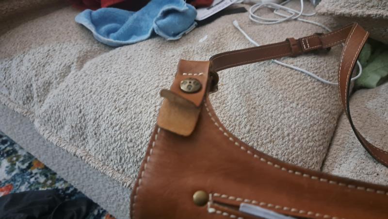 Where the leather came apart. On both sides