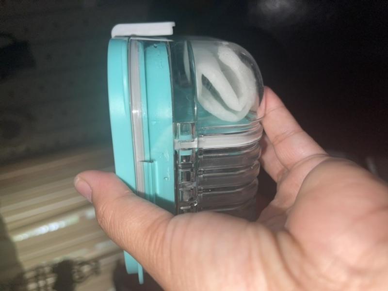 The paper towel is wet from the soup