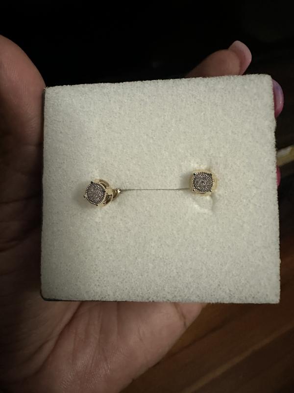 10K Gold 1/20 CT. T. W. Diamond Vintage-Style Studs | Banter