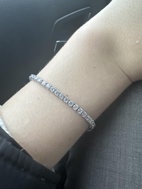 Cubic Zirconia Tennis Bracelet in Sterling Silver | Banter