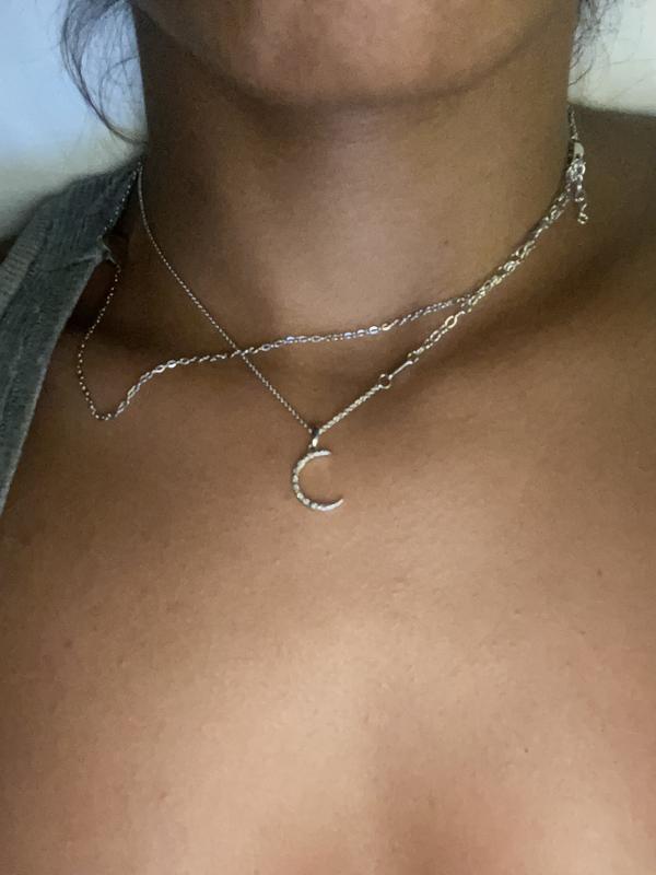 Silver moon choker store